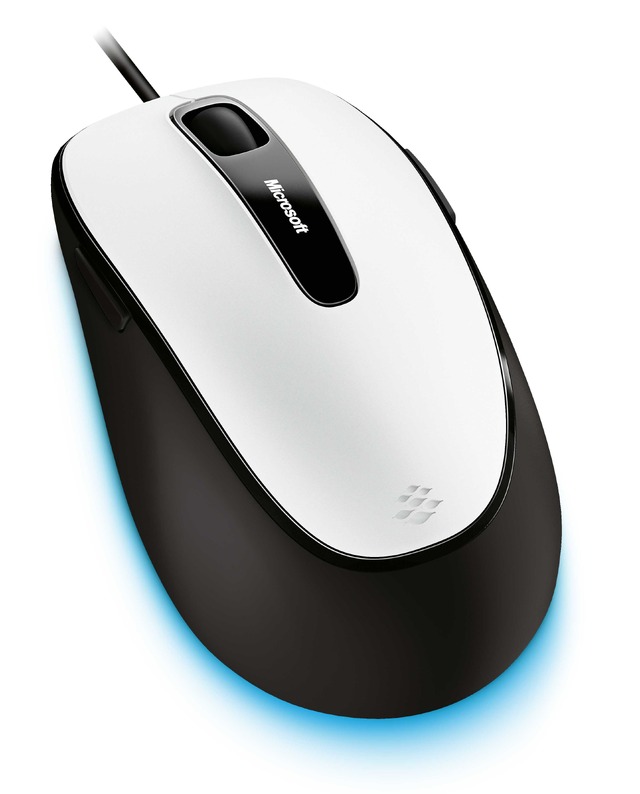 「Microsoft Comfort Mouse 4500」（新色の「クールホワイト」）