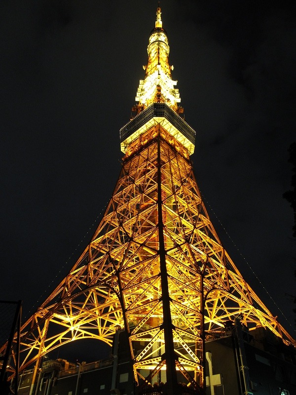 ライトアップされた東京タワーの真下がイベント会場だった。クリスマスの電飾もイベントに花を添えていた