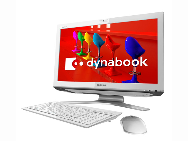 液晶一体型の「dynabook Qosmio D710/T5B」（リュクスホワイト）