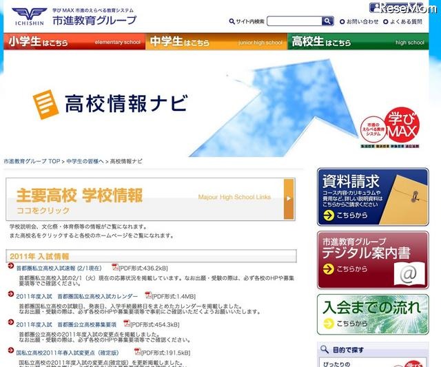 市進、私立高校応募状況を公開…開成6.5倍・早実14.5倍、立教新座18.2倍 高校情報ナビ