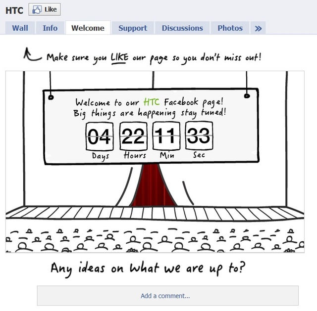 HTCの公式フェースブックに掲載されているカウントダウン