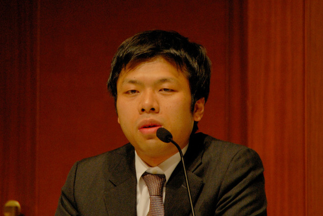 逮捕されたライブドア前代表取締役の熊谷史人氏（2006年1月24日撮影）