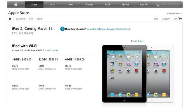 iPad 2、11日から米国で発売！ 