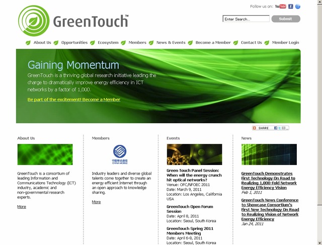 「Green Touch」サイト（画像）