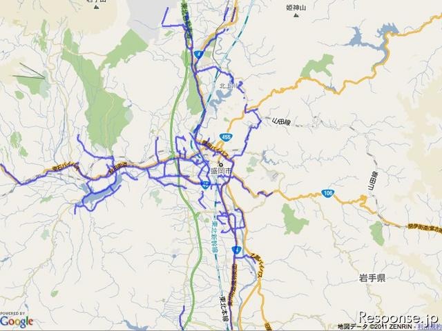 東日本大地震 被災地エリアの「通れた道路」情報（3月22日現在）