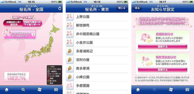 スマートフォン版「SAKULiVE」