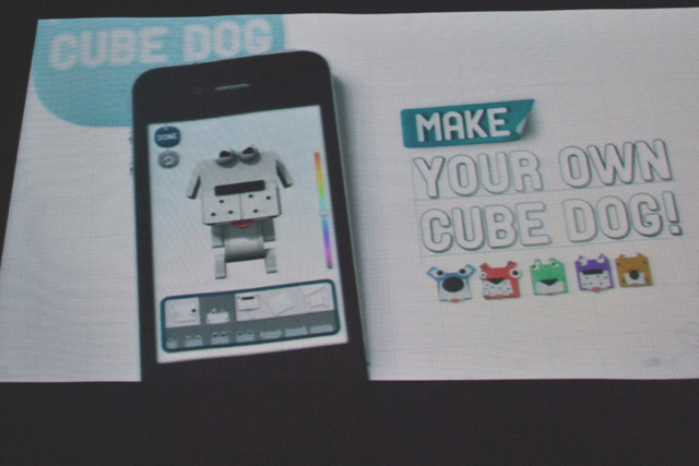 「CUBE DOG」ではキューブの組み合わせなどで自分だけのキャラクターを生み出せる。アップデートで最大5匹までキャラクターを飼えるようになる予定 
