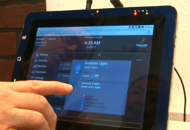 家電を料金と電力量からコントロール可能なタブレット