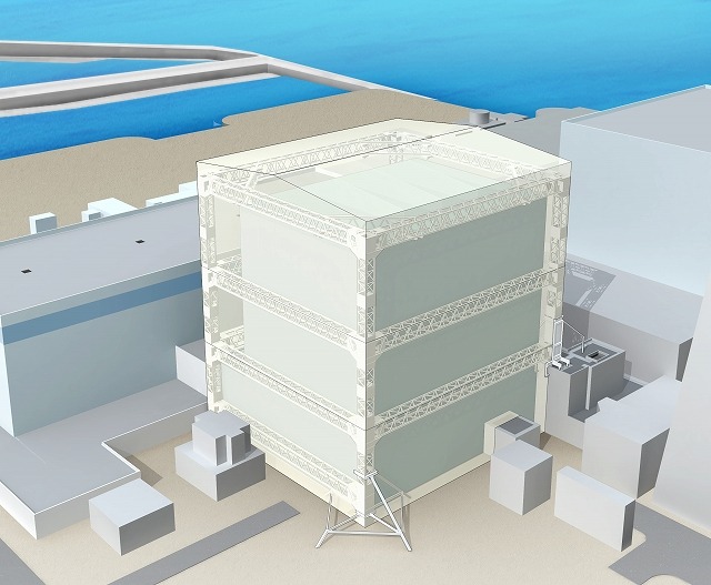 図1：福島第一原子力発電所1号機原子炉建屋カバーのイメージ