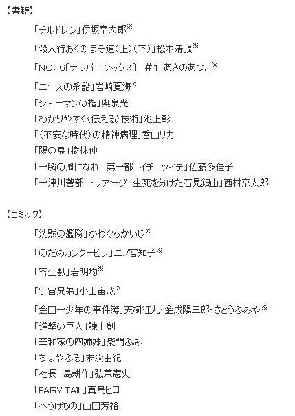 23日から「Reader Store」にて販売開始を予定するおもな書籍/コミックの一覧