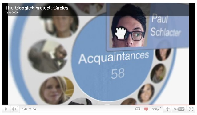 「Circles（サークル）」では文字どおり円環のイメージで友達関係を視覚化している模様（紹介ビデオより）