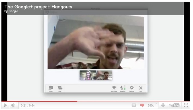 「Hangouts（ビデオチャットルーム）」は多人数の参加が可能