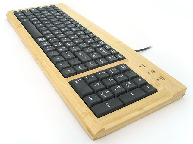 竹製のUSB用キーボード