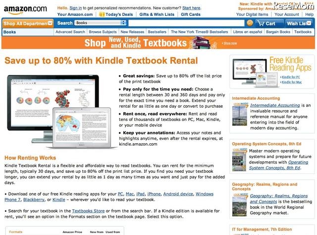 Kindle Textbook Rental