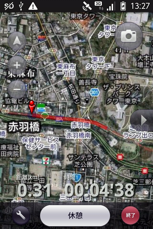 Googleマップと連携した地図画面、走行中に確認可能