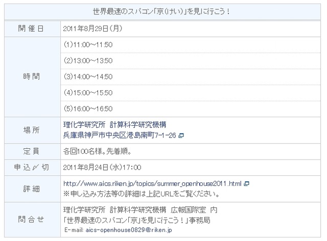 見学会の詳細