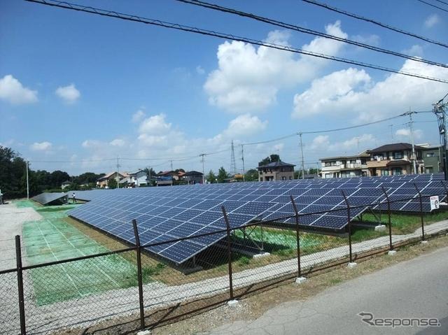 曙ブレーキ工場跡地に建設された館林ソーラーパーク