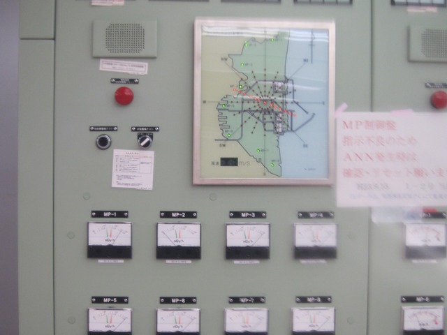 屋外放射線監視盤（モニタリングポスト）～1・2号機中央制御室～