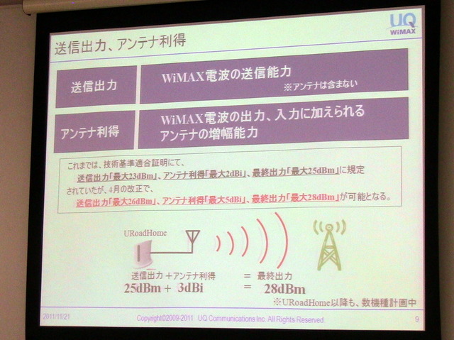 UQ WiMAX、通信速度向上やエリア拡大など導入予定の新技術概要を説明