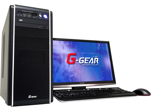 「G-GEAR “マビノギ英雄伝”推奨PC」設置イメージ（ディスプレイ、キーボード、マウスは別売）