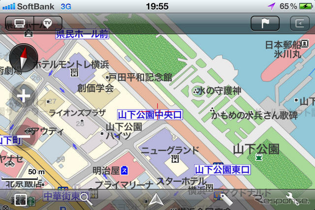 インクリメントP「MapFan for iPhone Ver.1.5」（iPhone）