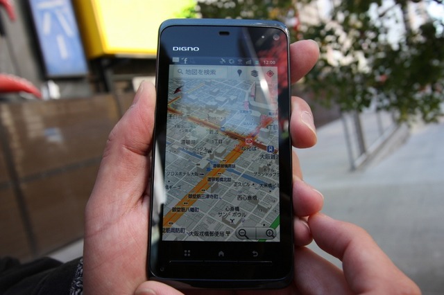WiMAXだと地図表示も快適だ