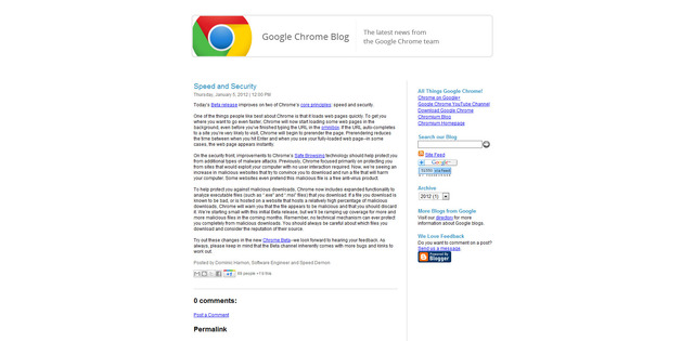Chrome Blog