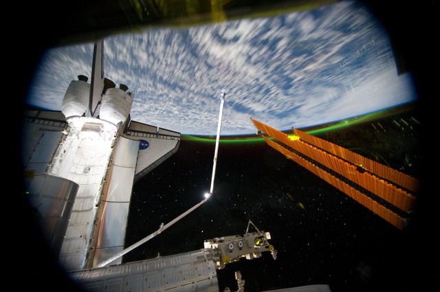 ISSから撮影されたオーロラ