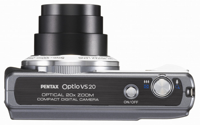 「PENTAX Optio VS20」の上側面