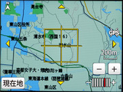 「DMC-TZ30」での現在地の地図表示のイメージ
