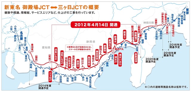 新東名高速道路・御殿場JCT～三ヶ日JCT間の概要