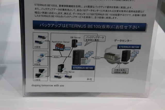 BE100のシステム構成イメージ（富士通フォーラム2012）