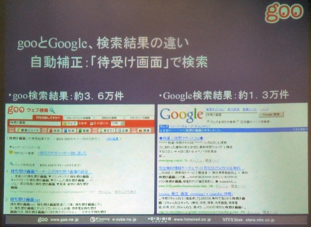 goo、検索サービスをgoogleベースにリニューアルへ。表記揺れ補正が威力を発揮
