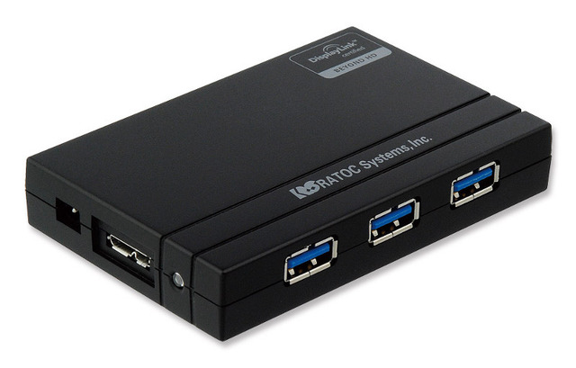 「USB3.0/2.0 デュアルヘッド・ディスプレイアダプター（USBハブ搭載）」