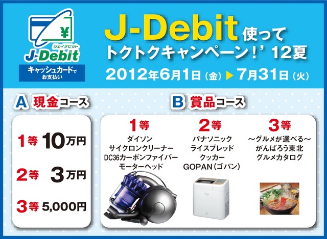 「J-Debit 使ってトクトクキャンペーン！'12 夏」