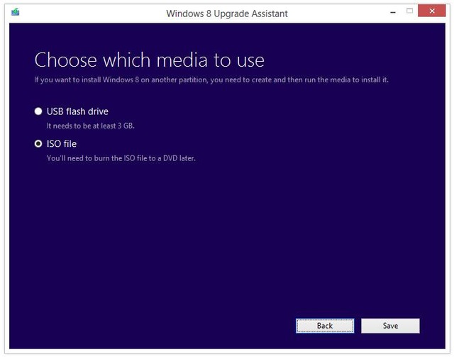 Windows 8 Upgrade Assistantによるアップグレードの操作画面
