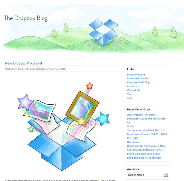 Dropboxの公式ブログ
