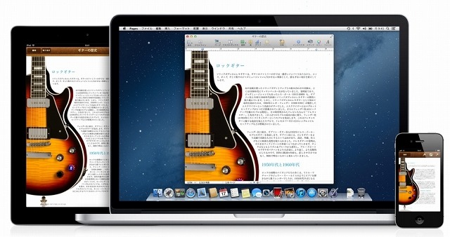 iCloudにより、MacとiPhone/iPadとの連携が可能