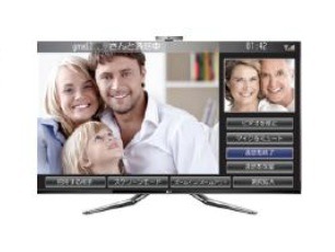 「LG Smart TV」でスカイプ通話を利用するイメージ