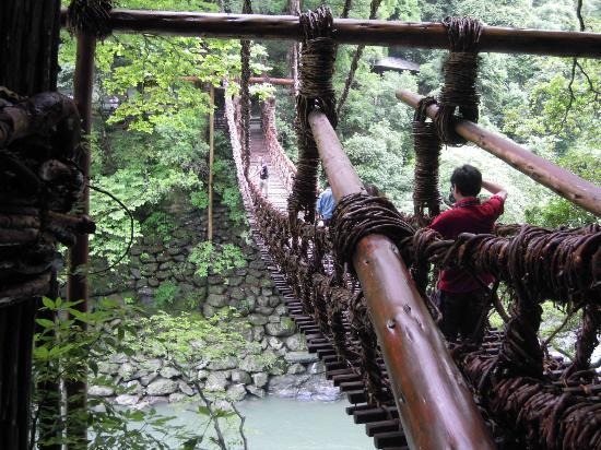 天然素材の手作り吊り橋「かずら橋」