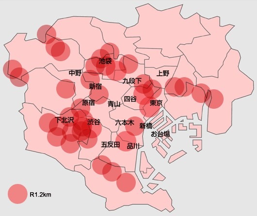 YOZAN WiMAXの基地局状況