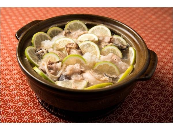 牡蠣と豚肉のレモンみぞれ鍋