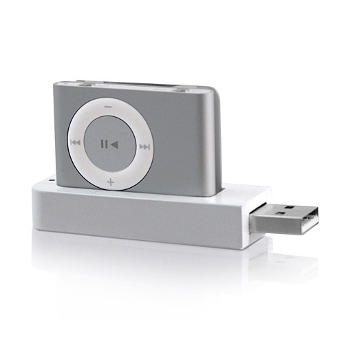 USB Travel Dock for iPod shuffle（2nd）、iPod shuffle装着例（iPod Shuffleは別売り）