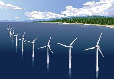 洋上風力発電設備のイメージ