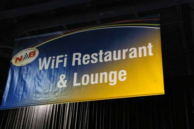 WiFiが利用できるレストラン＆ラウンジもある