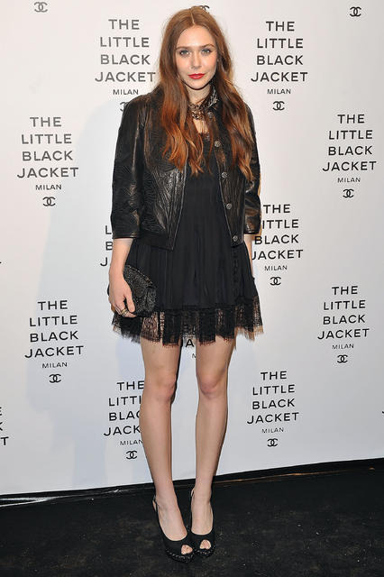 カール・ラガーフェルド写真展「Chanel The Little Black Jacket」のディナー・パーティに出席するエリザベス・オルセン（イタリア・ミラノ）-(C) Getty Images