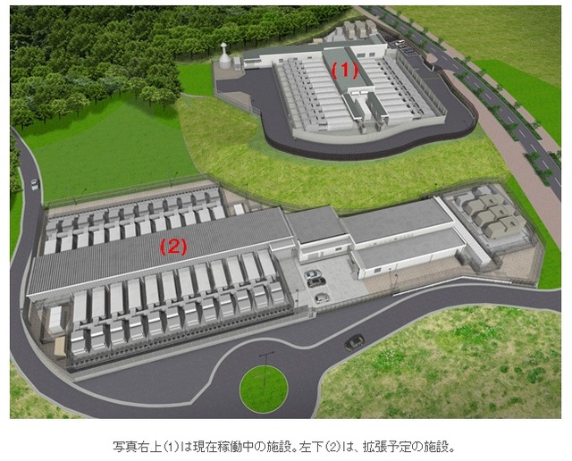松江データセンターパーク 拡張工事完了後の予想図