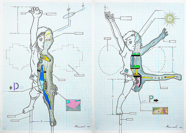 無題 / 2011 / 方眼用紙、鉛筆、色鉛筆/ 420x30cm<br>Untitled / 2011 / graph paper, pencil, color pencils / 420x30cm