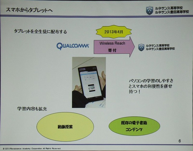 タブレットのメリットを生かし、さらなる効果を狙う