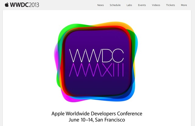 WWDC 2013公式HP。基調講演のライブ中継も行われる